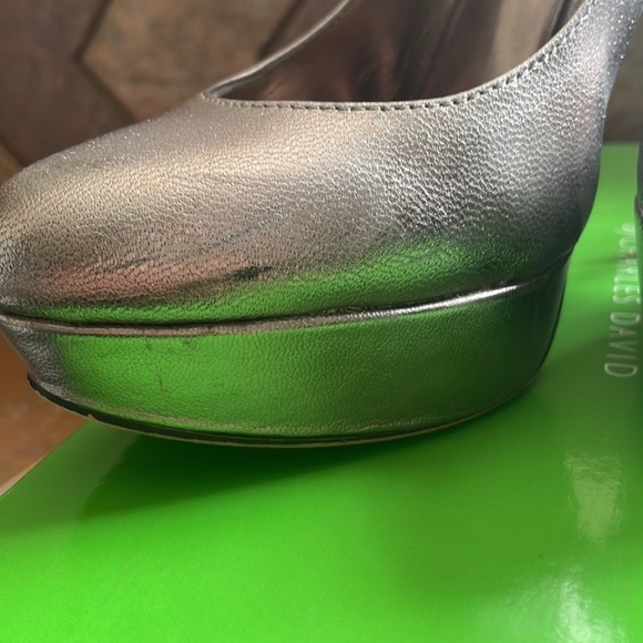 Charles by Charles David Pewter Platform Pumps - Picture 7 of 9